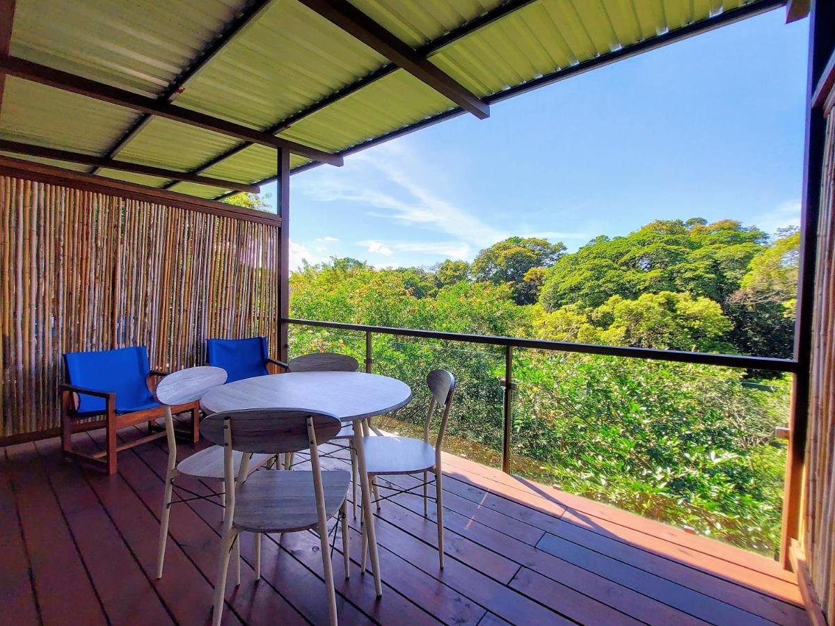Terraza con vista al bosque